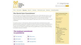 The Social Care Commitment | Vision Training North East