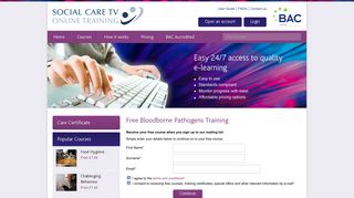 Free Monthly Course Enrolment - Social-Care.TV