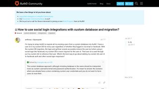 How to use social login integrations with custom database and ...