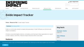 Evide Impact Tracker - Inspiring Impact
