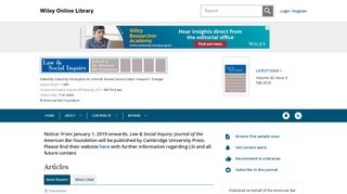 Law & Social Inquiry - Wiley Online Library