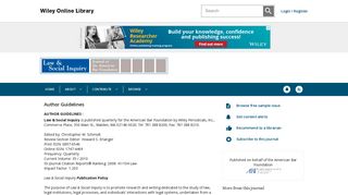 Law & Social Inquiry - Wiley Online Library