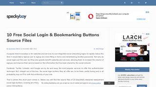 10 Free Social Login & Bookmarking Buttons Source Files - Speckyboy