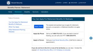 Benefits Planner: Retirement | You Can Apply For ... - Social Security