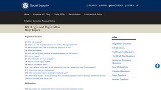Business Services Online - Login and Registration ... - Social Security