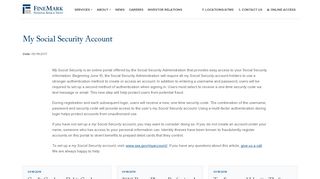 My Social Security Account « FineMark Bank