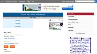 Social Security Credit Union - Birmingham, AL - Credit Unions Online
