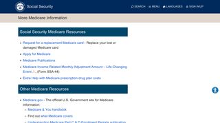 More Medicare Information | Social Security Administration
