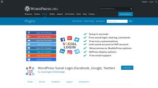 WordPress Social Login (Facebook, Google, Twitter) | WordPress.org