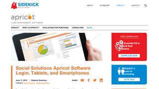 Social Solutions Apricot Software Login, Tablets, and Smartphones