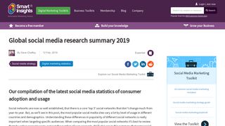 Global social media research summary 2018 | Smart Insights