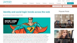 Identity and social login trends across the web | Janrain
