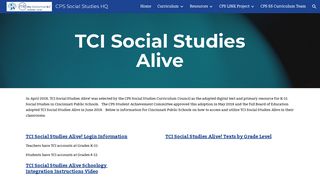 CPS Social Studies HQ - TCI Social Studies Alive - Google Sites