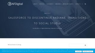 Salesforce to Discontinue Radian6, Transitions to Social Studio ...