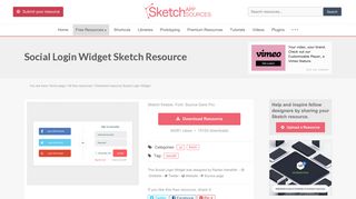 Social Login Widget Sketch freebie - Download free resource for ...