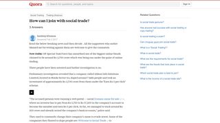 How to join with social trade - Quora