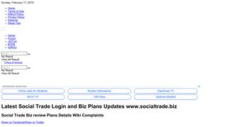 Latest Social Trade Login and Biz Plans Updates www.socialtrade.biz