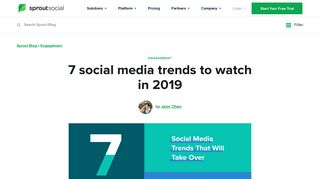 7 social media trends to watch in 2019 | Sprout Social