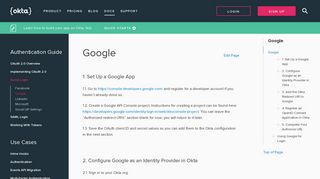 Google | Okta Developer