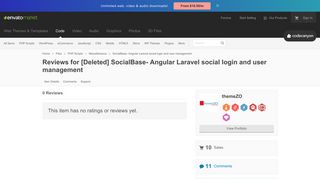 Reviews for [Deleted] SocialBase- Angular Laravel social login and ...