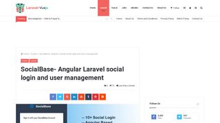 SocialBase- Angular Laravel social login and user management ...