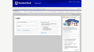 | BizConnect Member Login | BizConnect - Standard Bank: BizConnect
