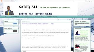 SADIQ ALI: HOW TO JOIN SOCIAL BIZ CONNECT ......SBC