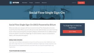 Social Flow Single Sign On (SSO) - SAML - LDAP - Bitium