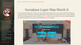 Getting A Socialsex Login Was Easy And Well Worth The Time! [Review]