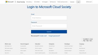Login to Microsoft Cloud Society - Microsoft - The Cloud Society