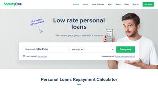 Personal Loans Online: Fast Low Interest Rate Quotes | SocietyOne