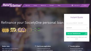 Refinance Your SocietyOne Loan With RateSetter