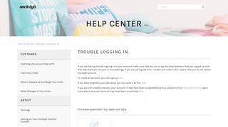 Trouble Logging In – Society6
