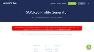 SOCKS5 Profile Generator - Windscribe