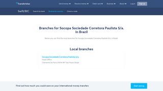 Branches for Socopa Sociedade Corretora Paulista S/a. in Brazil ...
