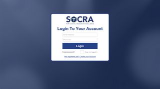 Login: Society of Clinical Research Associates, Inc