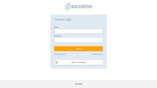 Teacher Login - Socrative