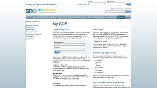 My SOE — SOE Society of Operations Engineers