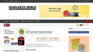 SOF Summer Special eQuiz - Competitions and Contests for Indian ...