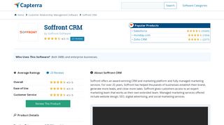 Soffront CRM Reviews and Pricing - 2019 - Capterra