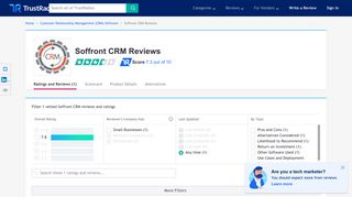 Soffront CRM Reviews & Ratings | TrustRadius