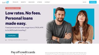 Personal Loans from SoFi | Low Rates, Fixed Monthly Payments