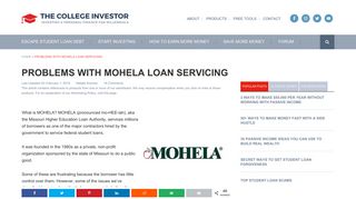Problems With MOHELA Loan Servicing | The College Investor