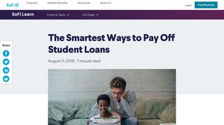 The Smartest Ways to Pay Off Student Loans | SoFi