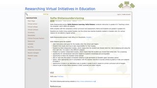 Sofia Distansundervisning - Researching Virtual Initiatives in ...
