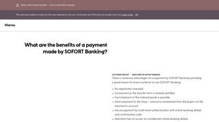 What are the benefits of a payment made by SOFORT Banking? - Pay ...