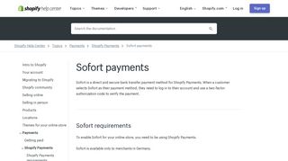 Sofort payments · Shopify Help Center