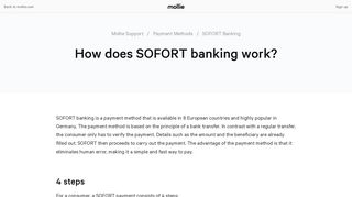 How does SOFORT banking work? – Mollie Support