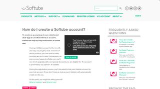 Softube - How do I create a Softube account?