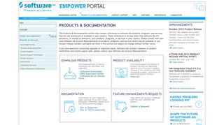 Products & Documentation - Empower - Software AG